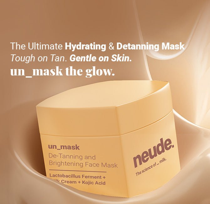 Un_mask Instant Detanning, Hydrating and Brightening Face Mask | Powered by Lactobacillus Ferment, Lactic Acid, Kojic Acid | Detans while Hydrating, Dry Skin Friendly - Neude Skin