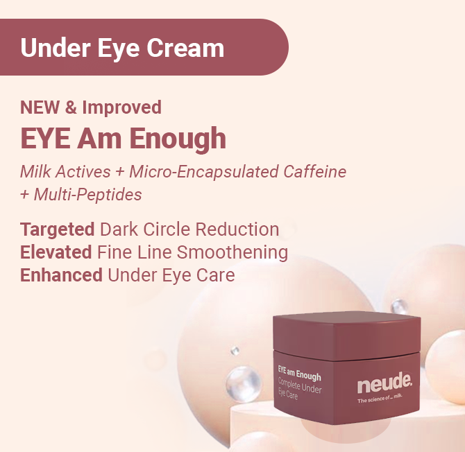 EYE Am Enough Under Eye Cream for Dark Circle Reduction | Complete Under Eye Care with Milk Actives + Micro Encapsulated Caffeine + Multi Peptides