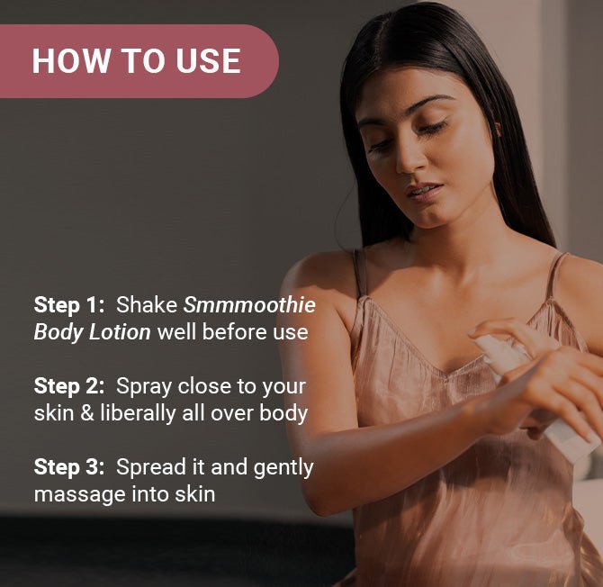 Smmmoothie Moisturizing Body Lotion Spray for Even - toned Dewy Hydration - Neude Skin