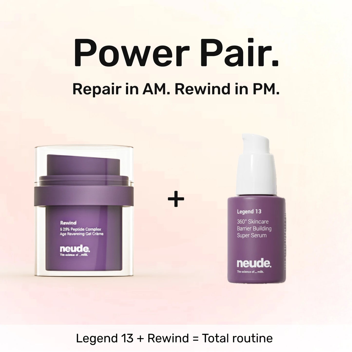 Rewind Age Reversing Gel Crème For Wrinkles and Fine Lines | Powered by 5.25% Argireline® Amplified Peptide + Milk Peptide Complex - Neude Skin