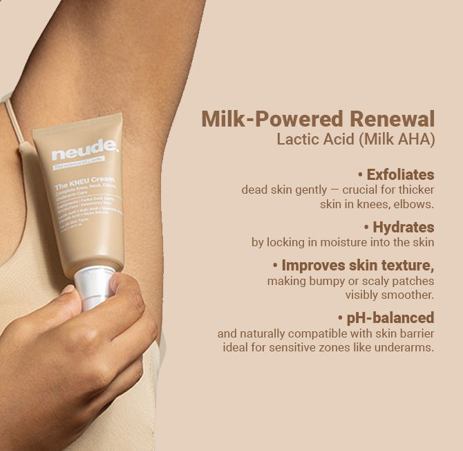 KNEU Targeted Anti - Pigmentation Cream for Knees, Neck Elbows & Underarms - Neude Skin