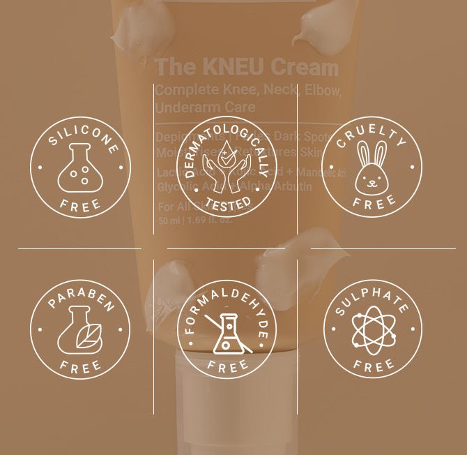 KNEU Targeted Anti - Pigmentation Cream for Knees, Neck Elbows & Underarms - Neude Skin