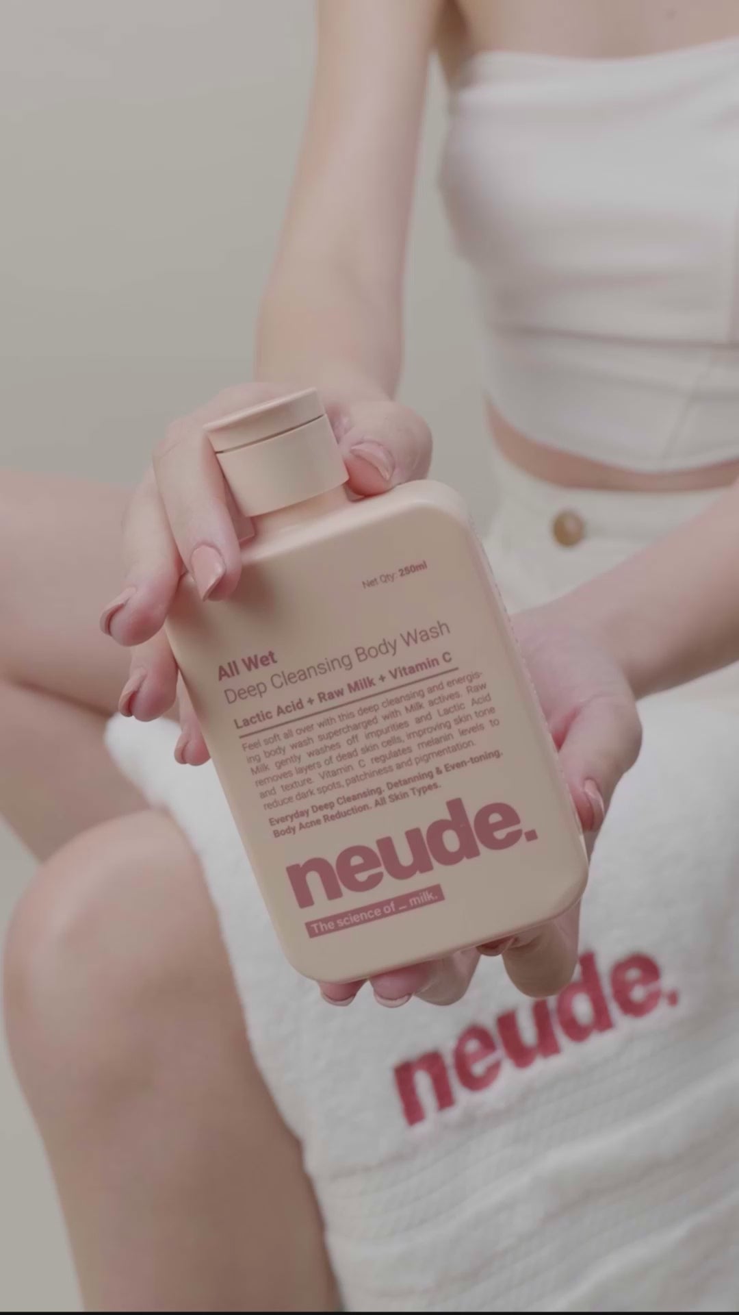 All Wet Daily Body Wash for Deep Cleansing & Detanning | Milk, Lactic Acid, Vitamin C