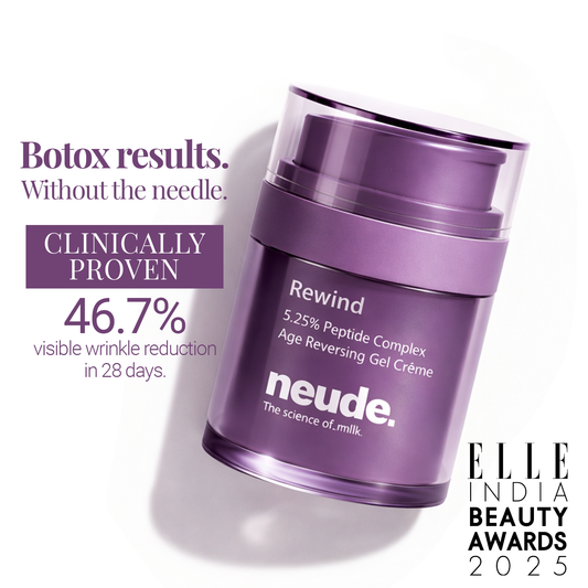 Rewind Age Reversing Gel Crème For Wrinkles and Fine Lines | Powered by 5.25% Argireline® Amplified Peptide + Milk Peptide Complex