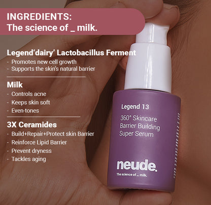 Legend 13 Multiactive Super Face Serum with Lactobacillus Ferment and 3x Ceramides