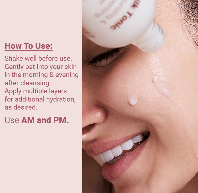 Milk Tonic: Depigmenting & Hydrating Toner with Camel Milk, Ceramides and Snail Mucin