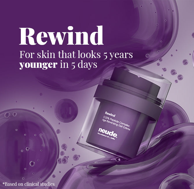 Rewind Age Reversing Gel Crème For Wrinkles and Fine Lines | Powered by 5.25% Argireline® Amplified Peptide + Milk Peptide Complex