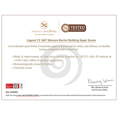 Legend 13 Multiactive Super Face Serum with Lactobacillus Ferment and 3x Ceramides