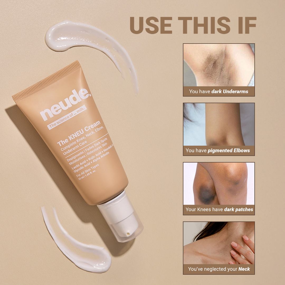 KNEU Targeted Anti-Pigmentation Cream for Knees, Neck Elbows & Underarms