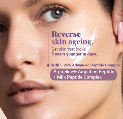 Rewind Age Reversing Gel Crème For Wrinkles and Fine Lines | Powered by 5.25% Argireline® Amplified Peptide + Milk Peptide Complex