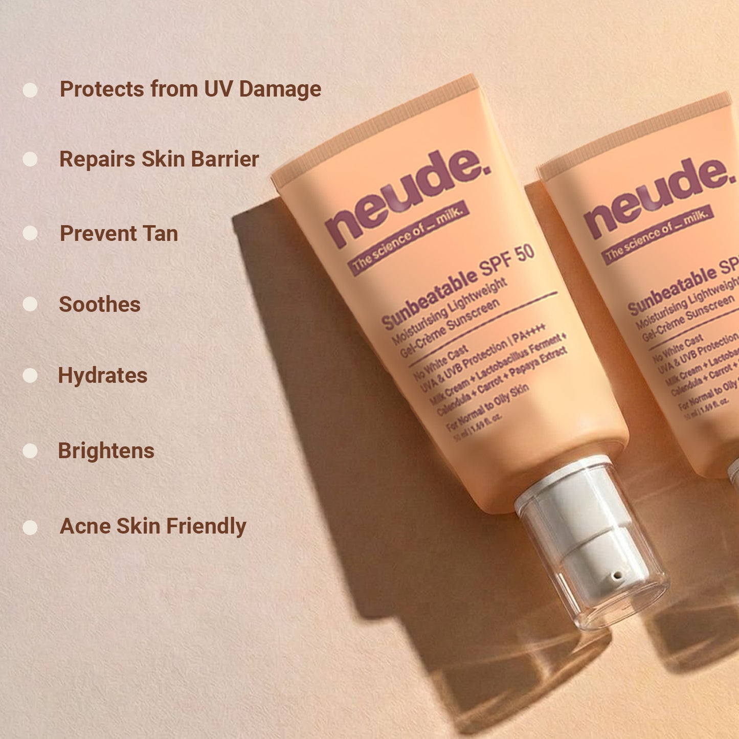 Sunbeatable SPF50+ Ultra Lightweight, In-Vivo Tested, Gel Crème Sunscreen