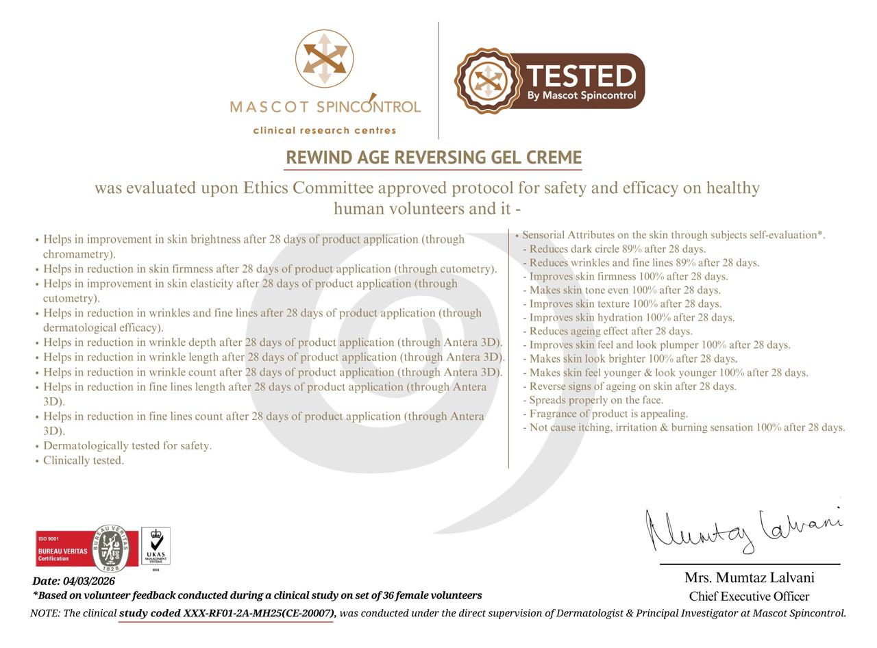 Rewind Age Reversing Gel Crème For Wrinkles and Fine Lines